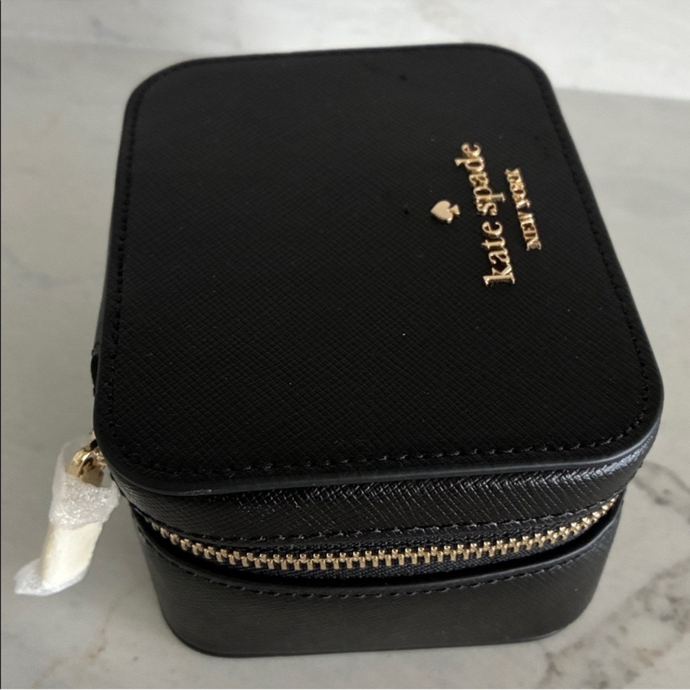 Kate Spade Black jewelry/Travel Case with Gold Accents - Picture 2 of 5